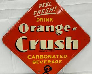 1970’s Orange Crush Diamond Sign 21 1/2-Inch – 1 of 50 made