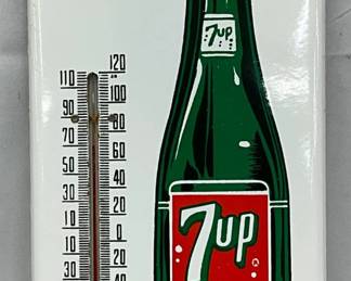 Porc. Fresh-Up 7Up Thermometer, 6in x 15in, 