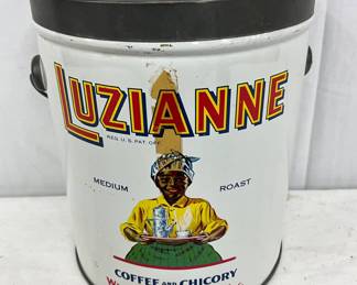 Luzianne 3-Pound Medium Roast Coffee and Chicory Tin Can with Lid