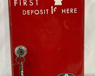 Coca-Cola Machine Coin Deposit Box, 5 1/2 x 10 1/2 Inches