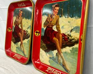 Serving Trays with Ice Skating Design