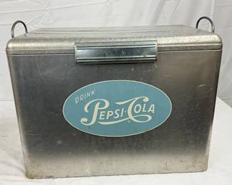 Emb. Pepsi-Cola Aluminum Cooler, 21 1/2 x 16 1/2 