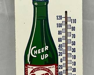 Cheer Up Soda Masonite Thermometer, 5in x 16in