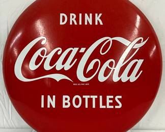 24-Inch Porc. ‘Drink Coca-Cola in Bottles’ Button 