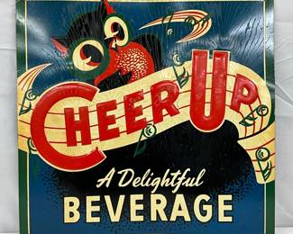 Cheer Up Emb. Metal Sign by Stout Sign Co., 15in x 19in