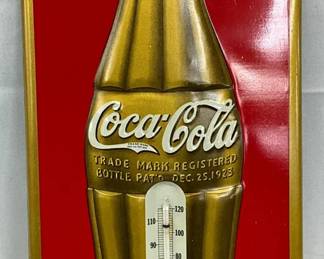 Emb. 1937 Coca-Cola Thermometer, 7×16 