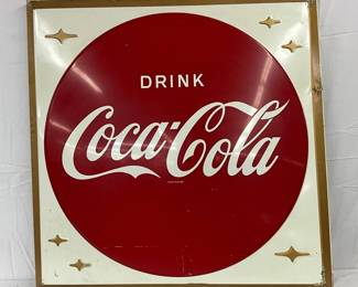 46x46 Emb. Coca-Cola Cookie Cutter-Style Sign