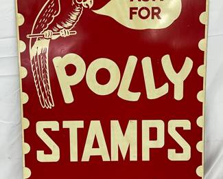 20×28 DS Polly Stamps Metal Advertising Sign