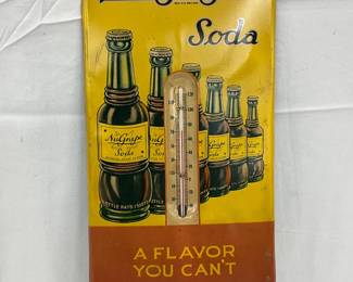 NuGrape Soda Metal Thermometer, 7 x 16