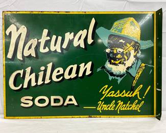 Natural Chilean Soda DS Flange Sign, 21 1/2 x 15 