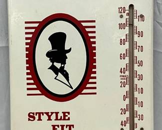 Curlee Clothes Prevette’s Stores Thermometer, North Wilkesboro & Elkin, NC, 8x15 