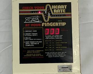 Coin-Operated Heart Rate Tester, 10 x 26 Inches