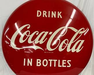 48in.  Drink Coca-Cola in Bottles Metal Button