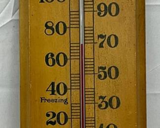 Clark Bar O’Clock Wooden Thermometer, 6 x 21 Inches