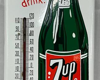 Porc. 7UP Thermometer, 6×15 Inches