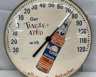 12in. Sun Crest Soda Thermometer with Glass Face