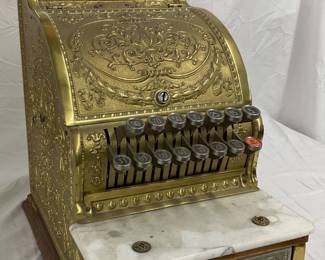 National Cash Register Model 313 with Brass and Marble Details