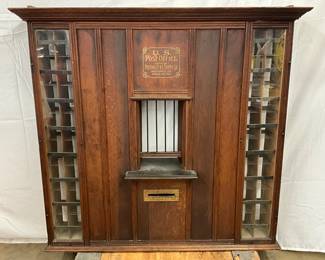 Early U.S. Post Office Counter-Top Post Box Unit by Postmasters Supply Co.