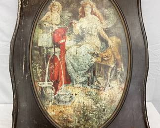 Sharples Separator Co. Tin Litho Self-Framed Metal Adv.  Sign 28 x 38 1/2 