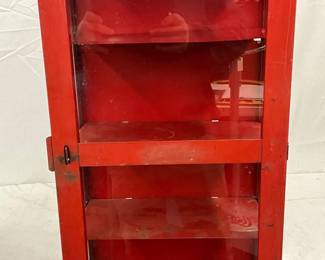 Metal Lance Store Display Cabinet with Glass Panels, 15in x 26 1/2in