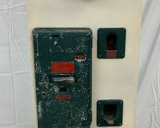 Early Original Dr Pepper Vending Machine with Embossed Bottle, Measures 22x61 inches