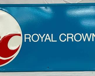 Emb. Royal Crown Cola Sign, Donasco, 32 x 12 