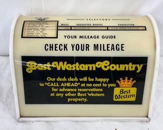 Best Western Mileage Guide Display, 10in by 8in