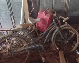Two old bicycles