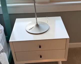West Elm Side Tables there are two Humanscale Lights