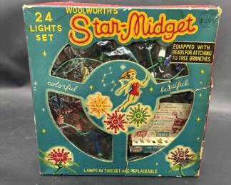 Vintage Woolworth's Star Midget 24-Light Set