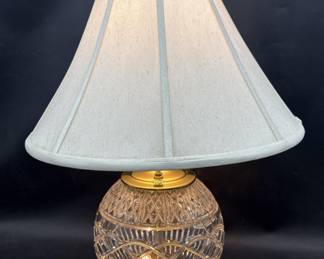 Waterford Crystal Lamp w/ Shade, 1/2