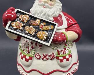 Santa Ceramic Cookie Jar Home Collection