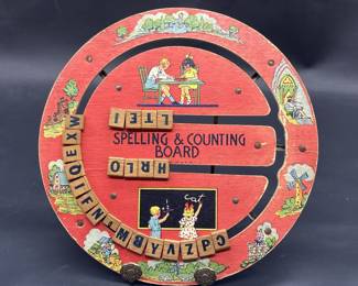 Vintage Counting and Spelling Board 1950s