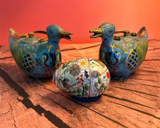 A large collection of Chinese cloisonné vases, jars, boxes, bowls and teapots, most late 19th or early 20th centuries
