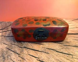 Antique Japanese red lacquer box