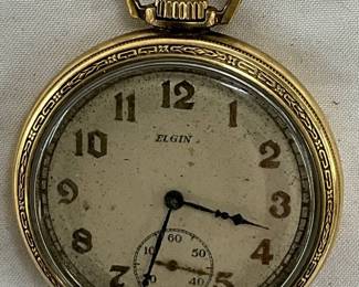 Elgin 15-Jewel Pocket Watch with 10k Gold-Filled Case