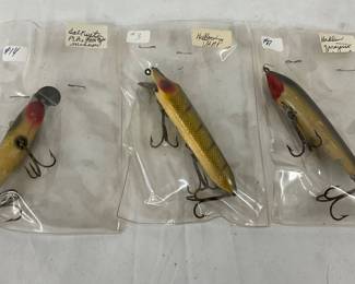 Heddon Vamp Lures from Early 1920s in Unusual Styles