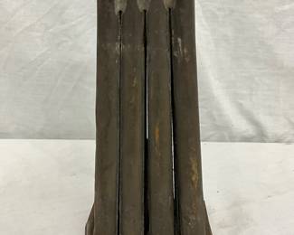 Mid-19th Century 12-Tube Tin Candle Mold with Handle, 12in tall