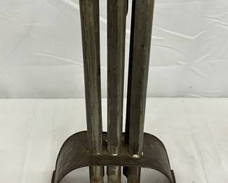 19th Century 6-Tube Candle Mold with Stretcher Base, 11in.