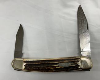 Frank Buster Fight’n Rooster Knife with Stag Handle