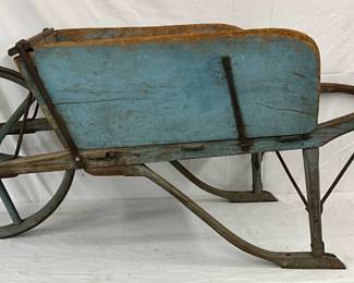 Primitive Wooden Wheelbarrow