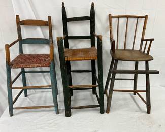 Rustic Wooden High Chairs
