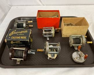 Early Fishing Reels Including Bronson and Others