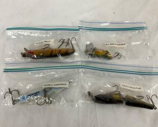Early Heddon Vamp, Creek Chub Pike, and Other Fishing Lures