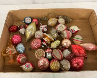 Glass Christmas Tree Ornaments, Circa 1930s-1940s