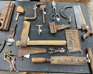 Early Hand Tools, Including Saws, Hammers, and Miscellaneous Implements