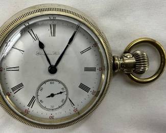 Duber Watch Co. Canton, Ohio Pocket Watch with Metal Case