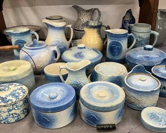 Blue and White Stoneware