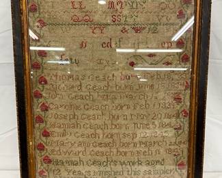 1854 Sampler by Hannah Coaches