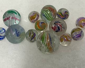 Early Glass Marbles with Unusual Colors